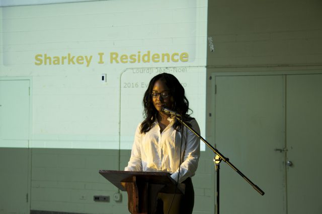 Lourdi sharing her experiences with Dorothy at the 2016 Everyday Heroes Storytelling Celebration and Luncheon in October 2016.